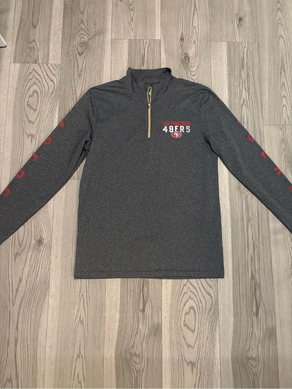NFL Team Apparel Men’s SF 49’ers Quarter Zip Size Medium